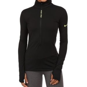 Nike Pro black half zip